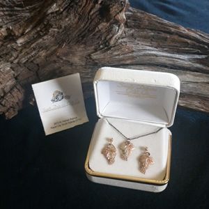 Black Hills Gold Necklace and Earrings set